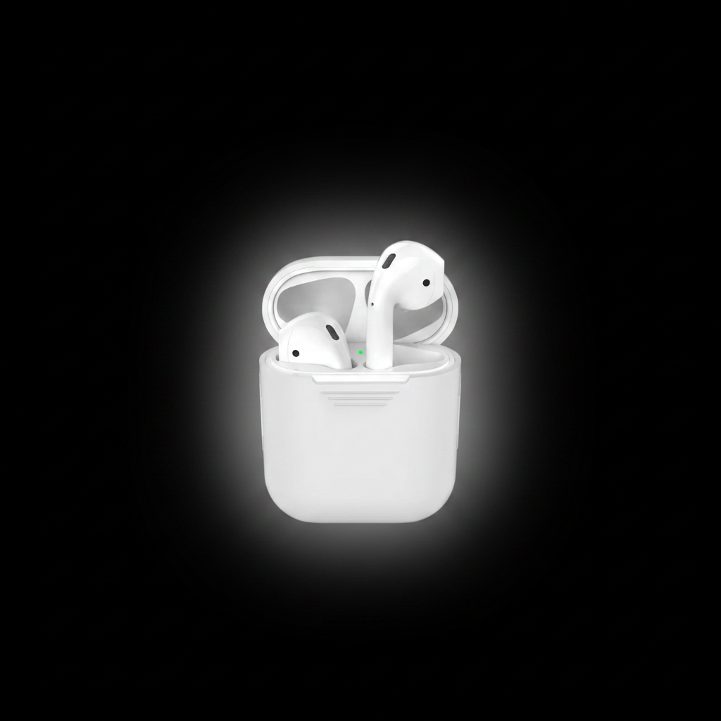 Bianca AirPods 1/2 - Sfondo Nero
