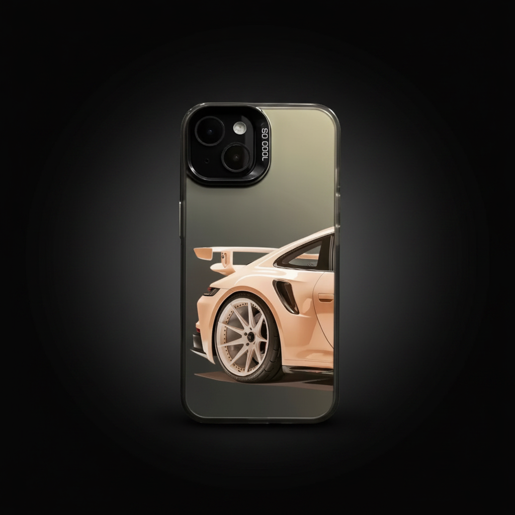 Cover Porsche Beige - Sfondo Nero